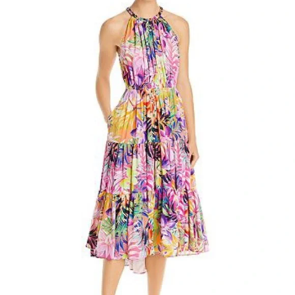 KOBI HALPERIN Hope Floral-Print Tiered
Halter Dress - Picture 1 of 7